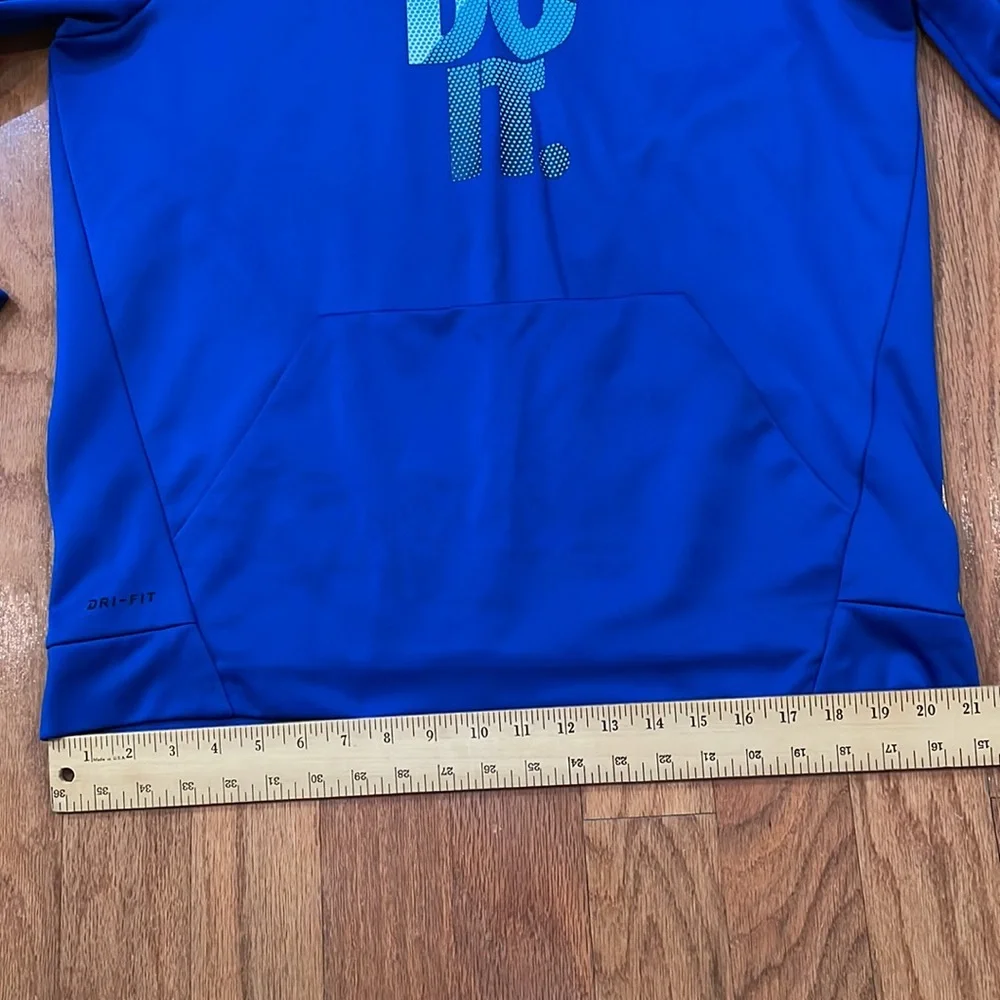 Nike Dri-Fit Blue Hoodie Sweatshirt Size Large - Picture 8 of 13